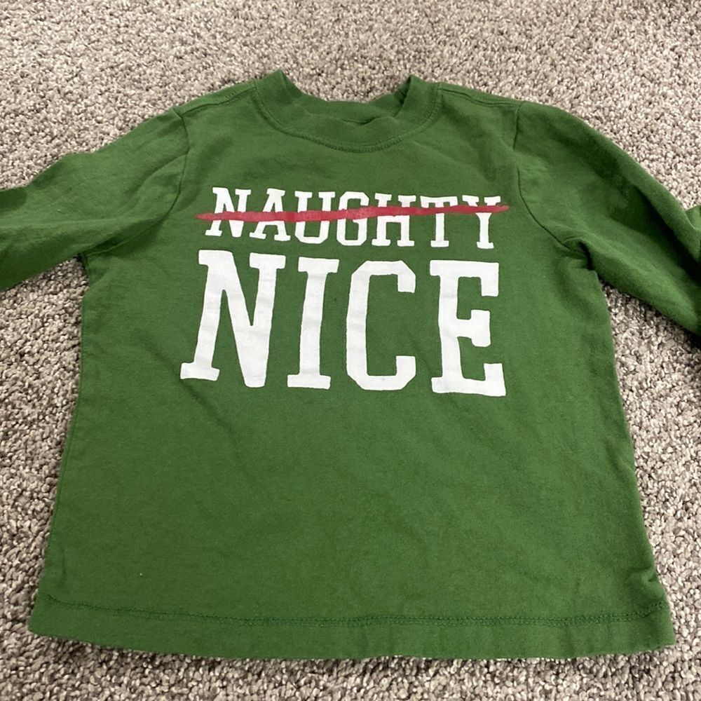 Naughty Nice Christmas 🎄 Holiday Casual shirt 3T